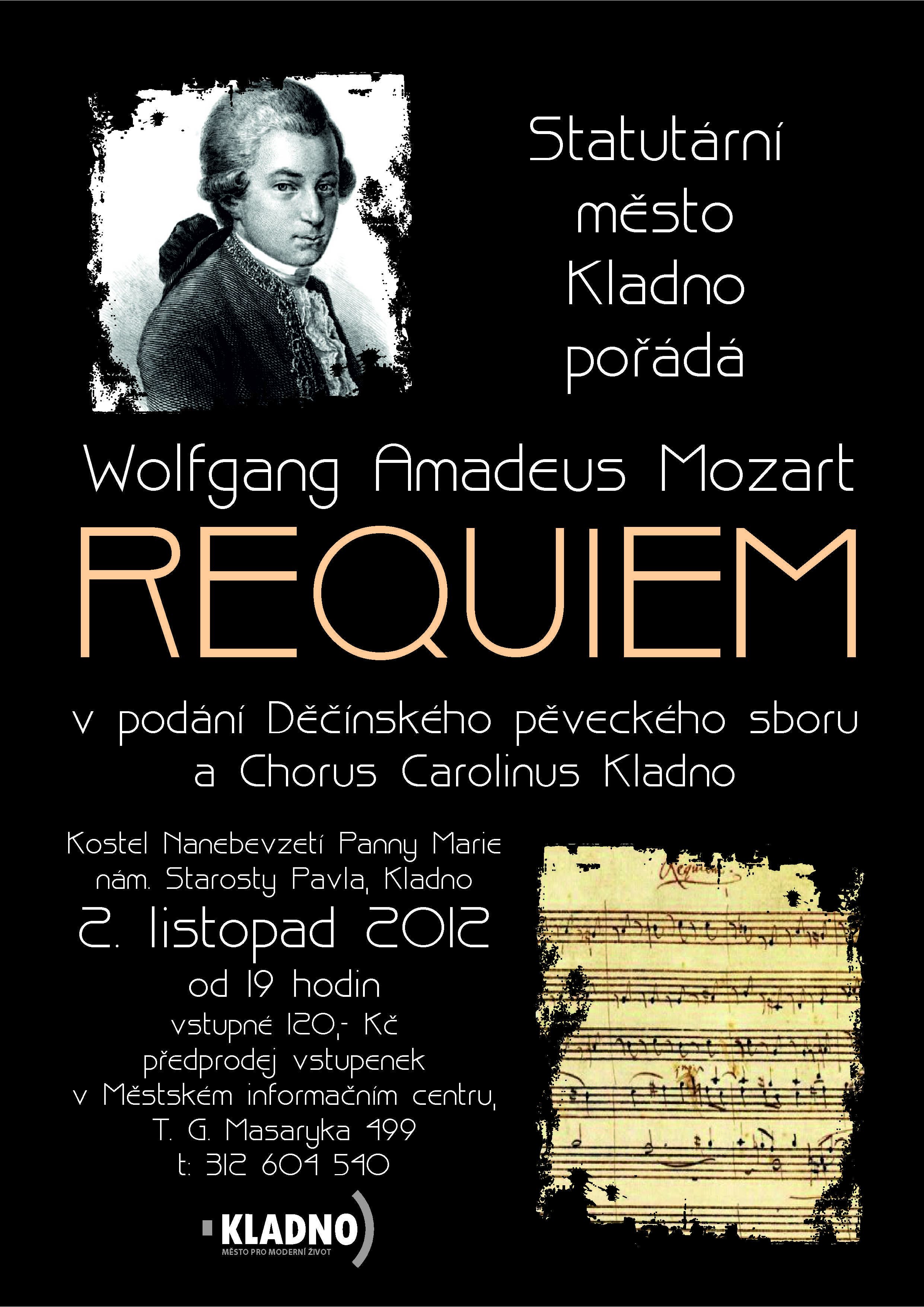 Plakát akce Wolfgang Amadeus Mozart  - Requiem